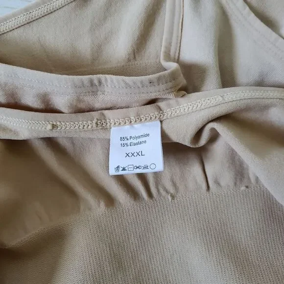 HeyShape Stretchy Snatched Thong Shapewear Bodysuit Neutral Nude Beige XXXL